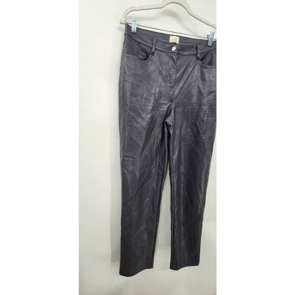 Wilfred Melina High Rise Faux Leather Pant Ardoise‎ Grey Size 10 - Picture 4 of 12